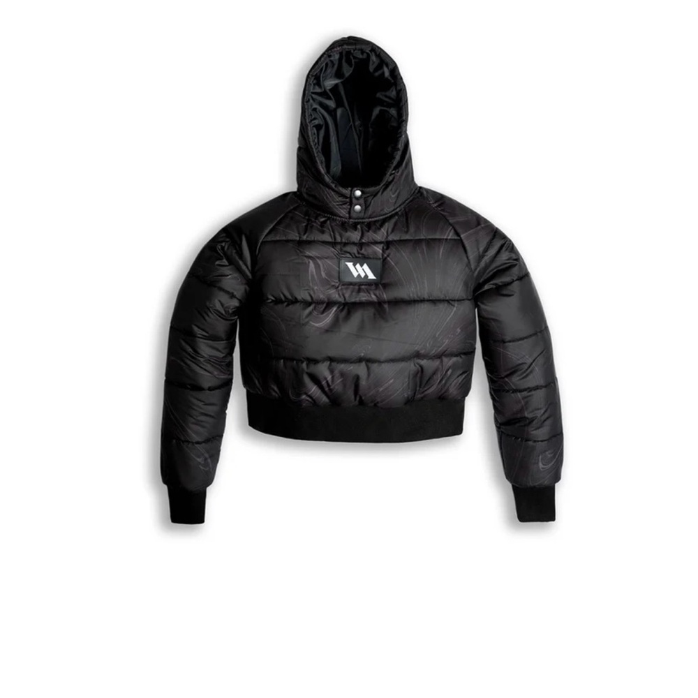 Women's Black Hooded Puffer Jacket